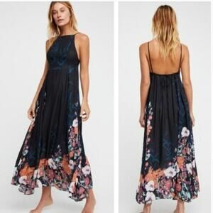 Free People Black Floral Maxi Dress